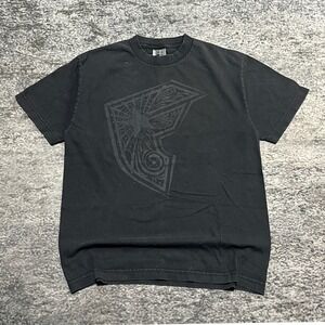 Vintage Y2K Famous Stars And Stripes T Shirt Mens Medium Black Grunge Skater